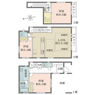 A号棟の間取図