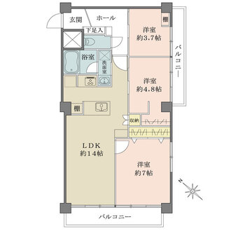 両国マンションの間取図