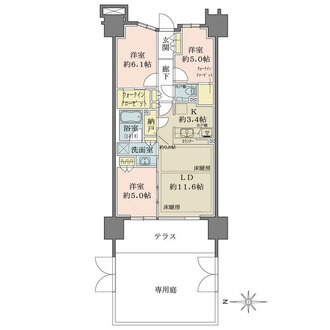 シティテラス東陽町の間取図