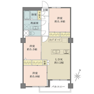 南砂住宅の間取図