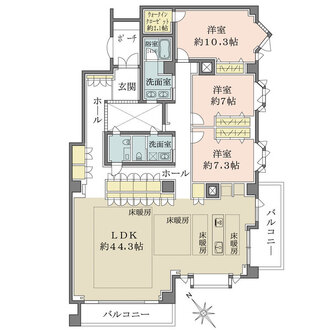 インペリアル浜田山の間取図
