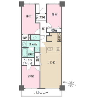 東大島ファミールハイツの間取図