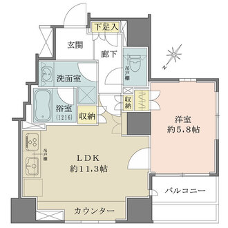 トーキョー・オーディアム日本橋浜町の間取図