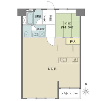 牡丹町住宅の間取図