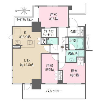 ルネ南砂町リバーフィールの間取図