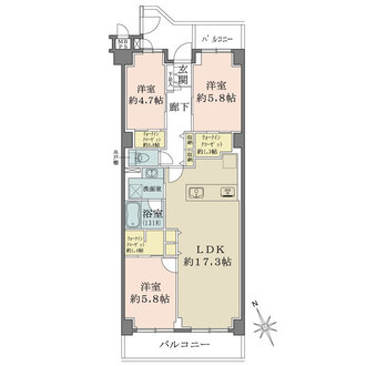 ルネ門前仲町の間取図