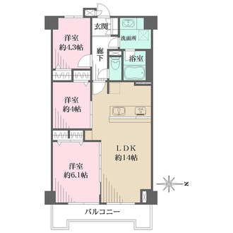 藤和門前仲町コープの間取図