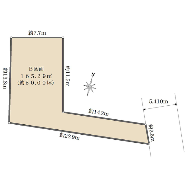 B区画の間取図