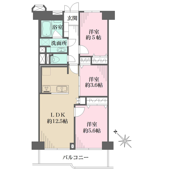 新多摩川スカイハイツの間取図