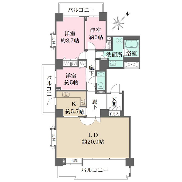 パークハウス多摩川南壱番館の間取図