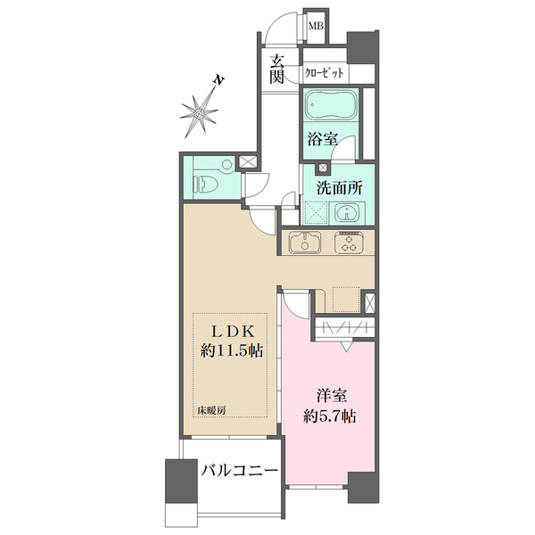 D’クラディア目黒本町の間取図