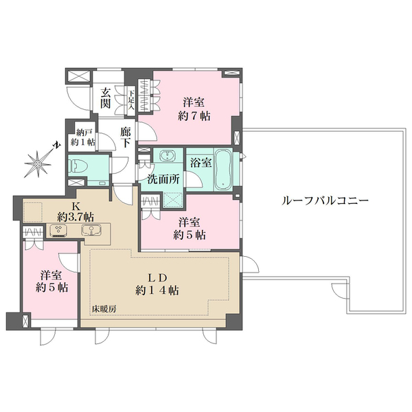 パークハウス上野毛コートレジデンスの間取図