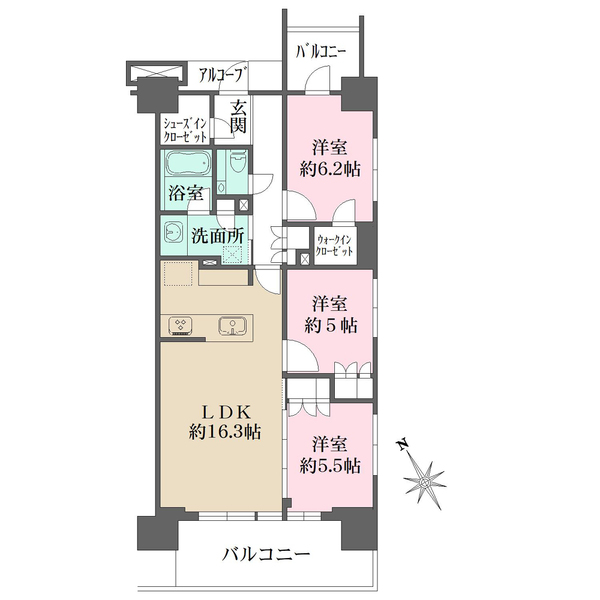 プラウド二子玉川の間取図