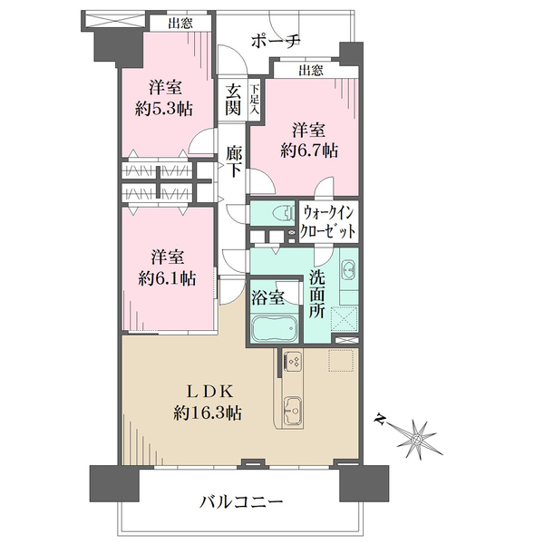 東京サーハウスガーデンポートの間取図