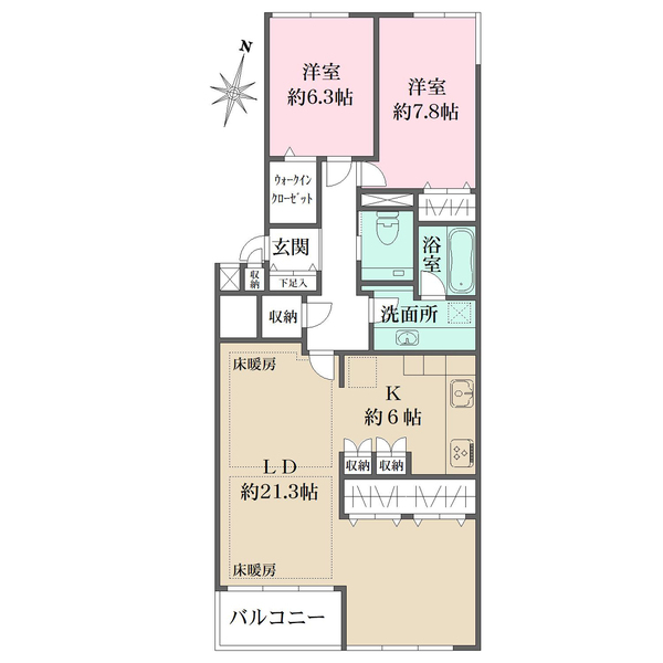 大岡山グリーンハイツの間取図