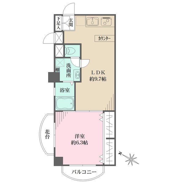 秀和第二自由が丘レジデンスの間取図