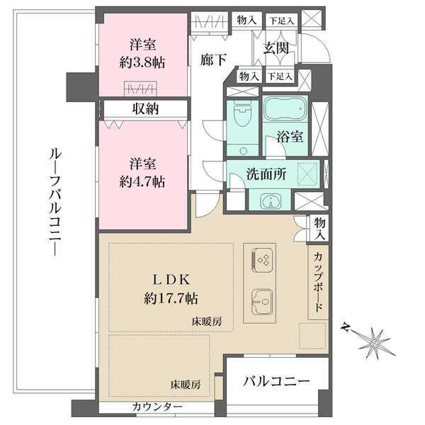 イニシアイオ目黒学芸大学の間取図