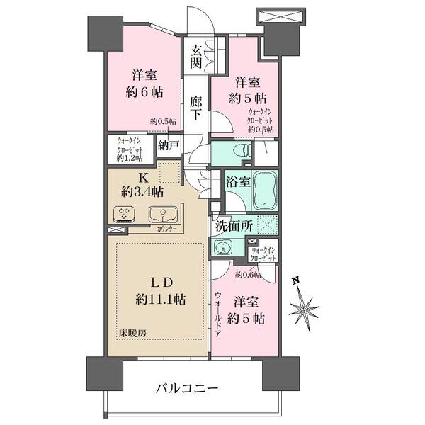 ザ・ガーデンズ大田多摩川の間取図