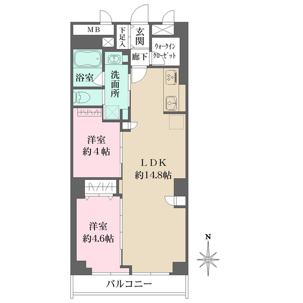 秀和第2奥沢レジデンスの間取図