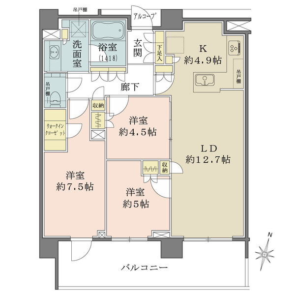 プラウド都立大学の間取図