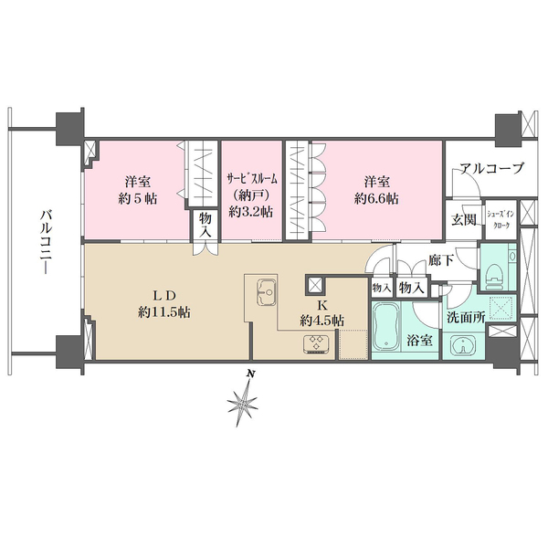 プラウド都立大学の間取図