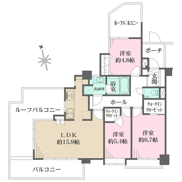 クレッセント上野毛の間取図