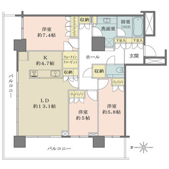 ザ・リバープレイスウエストタワーの間取図