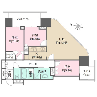 二子玉川ライズ　タワー＆レジデンス　タワーセントラルの間取図