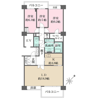 新百合ヶ丘パークハウスの間取図
