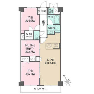 シャンボール二子玉川園の間取図