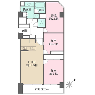 等々力ハイツの間取図