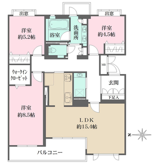 緑が丘シティハウスの間取図