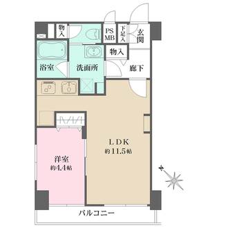 ライオンズマンション上野毛第2の間取図