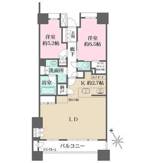 パークホームズ二子玉川ヒルトップの間取図