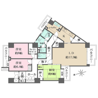 港北ガーデンホームズの間取図