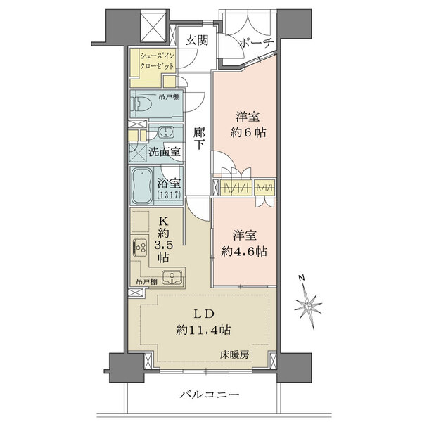 パークハウス文京関口の間取図