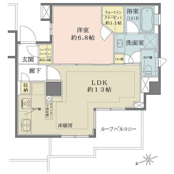 ザ・パークハウス四谷若葉レジデンスの間取図