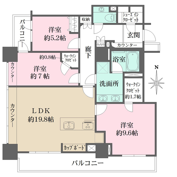 ライオンズ四谷タワーゲートの間取図