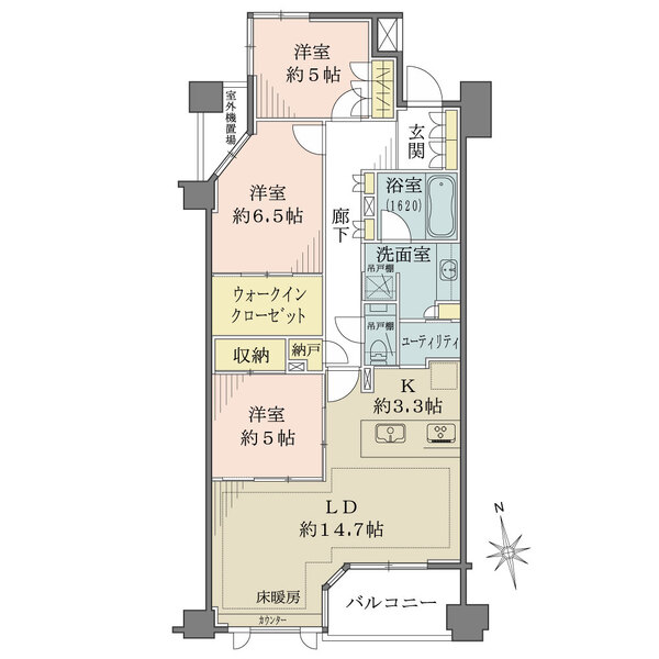 ヴィークコート市谷加賀町の間取図