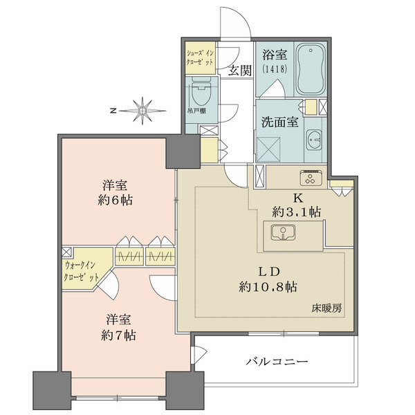 ライオンズ四谷タワーゲートの間取図