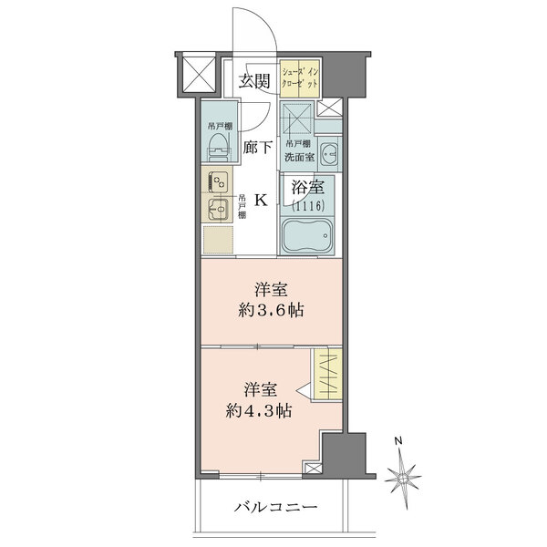 クレイシア・ヴァースクレイシアIDZ江戸川橋の間取図