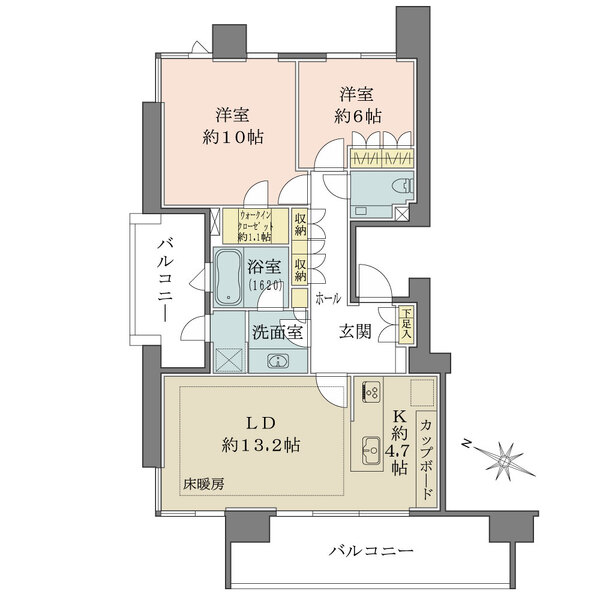 パークハウス一番町の間取図