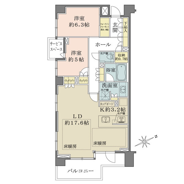 パークホームズ四谷ザレジデンスの間取図