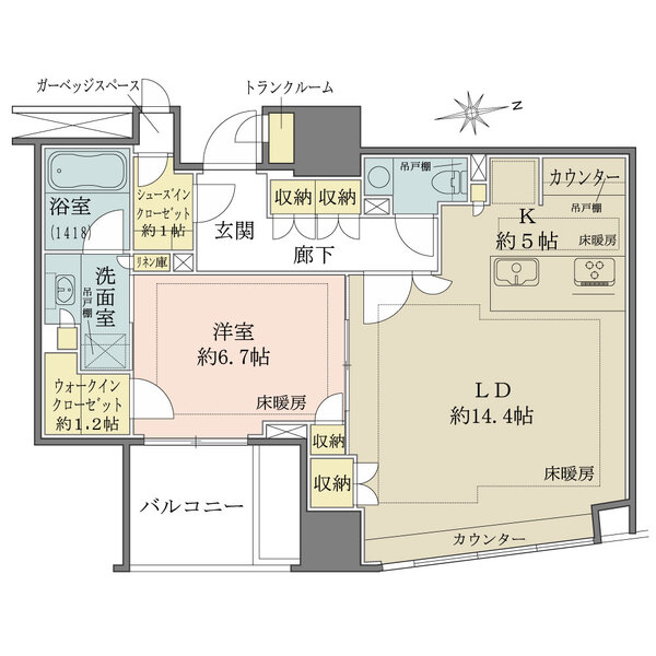 ザ・パークハウスグラン三番町26の間取図