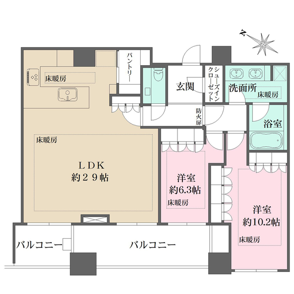 三番町パークテラス桜苑の間取図
