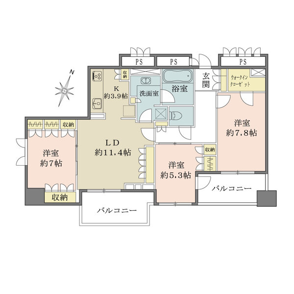 パークハウス平河町の間取図