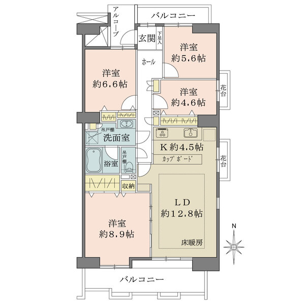 光が丘パークタウンいちょう通り東第二団地　9号棟の間取図