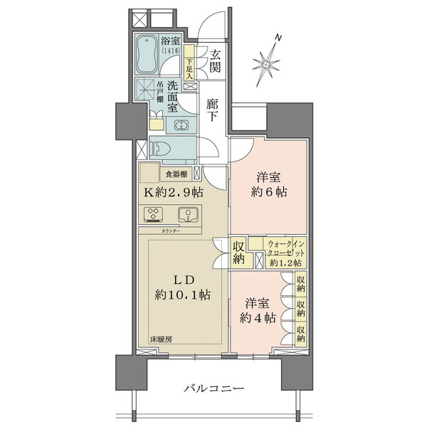 ザ・パークハウス市ヶ谷の間取図