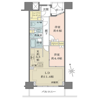 パークハウス文京関口の間取図