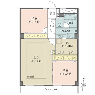 エクレール一番町の間取図
